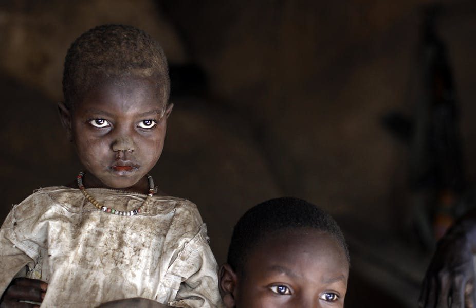 Two children in the Nuba Mountains